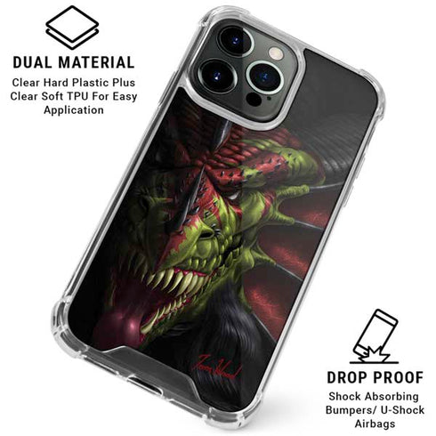 Lair of Shadows Dragon by Tom Wood iPhone 16 Pro Clear Case